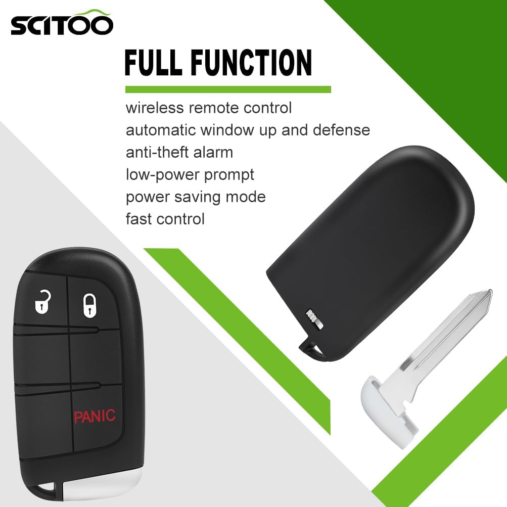 M3N40821302 Keyless Entry Remote Key Fob for Dodge Journey for Dodge Durango for Dodge Dart 2011-2019 1 PCS 3 Buttons-SCITOO