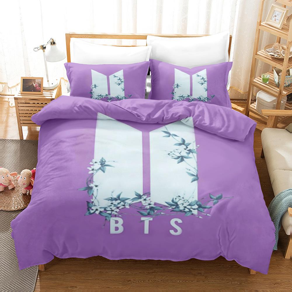3Dbts Youth Group Three-Piece Quilt Cover Four-Piece Bedding Home Textile