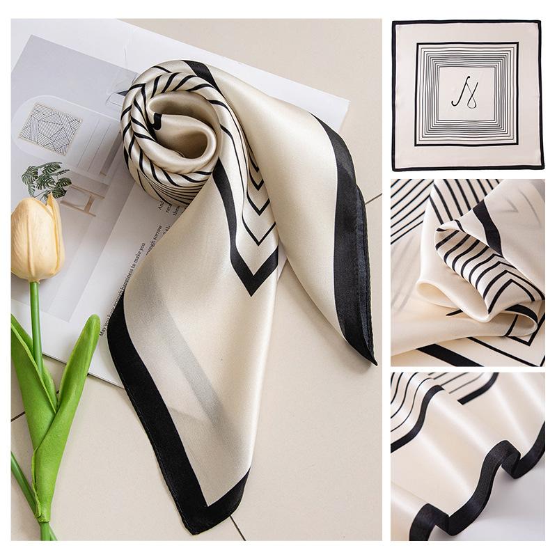 53CM High-quality Mulberry Silk Scarf Neck Small Square Women's Professional Headscarf Versatile