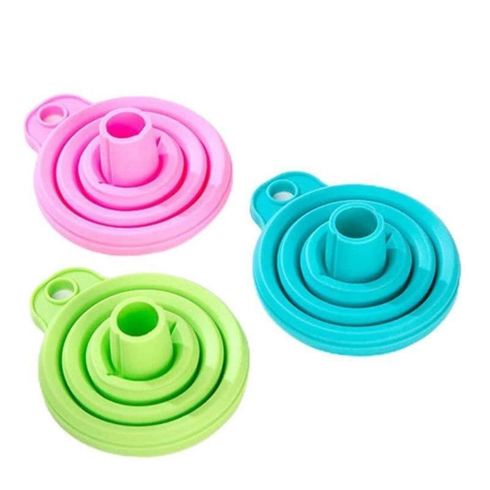 3pcs Silicone Funnels Are Foldable Small and Large Foldable Kitchen Funnels Are Used for Transferring Liquids from Water Bottles