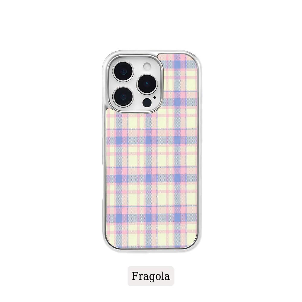 Fragola Coloful Grids Phone Case for iPhone 17 16e 16 15 14 13 12 11 Pro Max X XR XSMAX 8 7 Air Plus Luxury Clear Soft Cover
