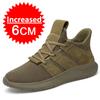 Fashion Men's Elevator Shoes Height Increase Sneakers Shoes for Men 10cm Sports Casual Shoes Invisible Inner Heightening 8cm Black Shoes
