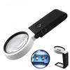 Double Lens Handheld Magnifying Glass With 6 LED Lights And 2 Lamps For Detailed Inspection Magnifing Glass
