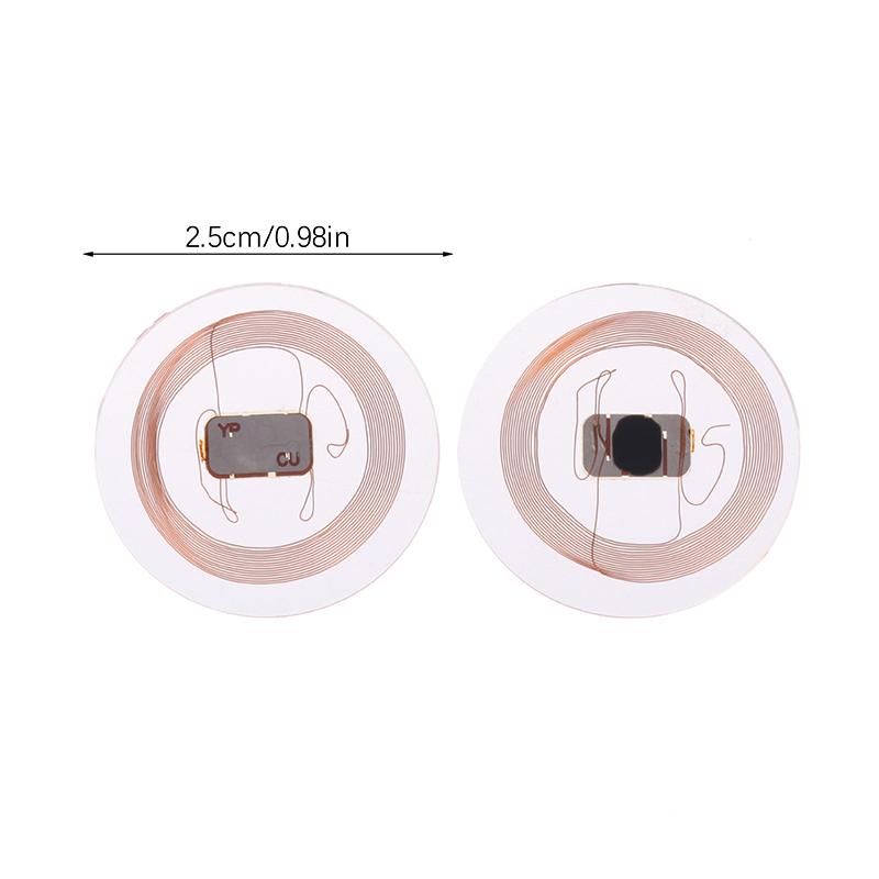 5/10 szt. Cuid NFC Tag 25 mm Przezroczysta karta moneta Etykieta NFC do breloków zbliżeniowych Tagi Kontrola dostępu Super Cienki NFC