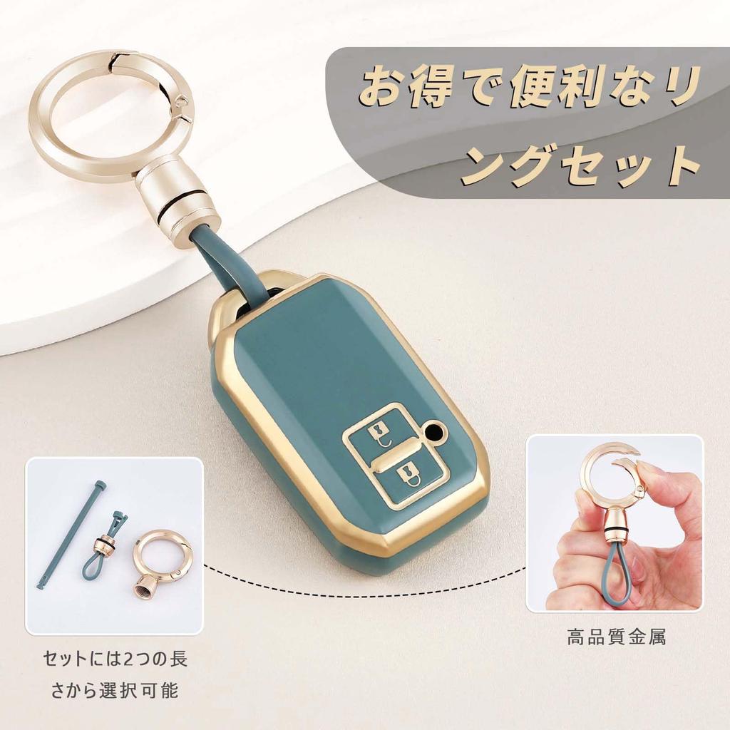 Suzuki Key Case for and Other Premium TPU No Radio Key Smart Key Case for and New Wagon and More [OFFCURVE] Hustler, Jimny, Vehicles, 2-Button Design,