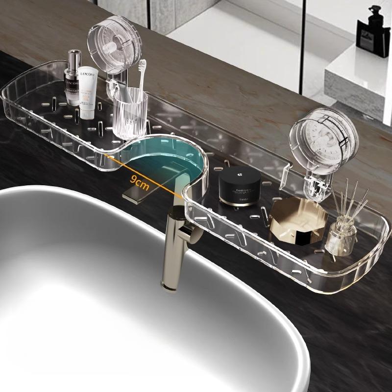 Bathroom Storage Rack, Faucet Suction Cup, Wall Mounted, Bathroom Toilet, Hand Wash, Washbasin, Wall Storage, Various Hanging Racks