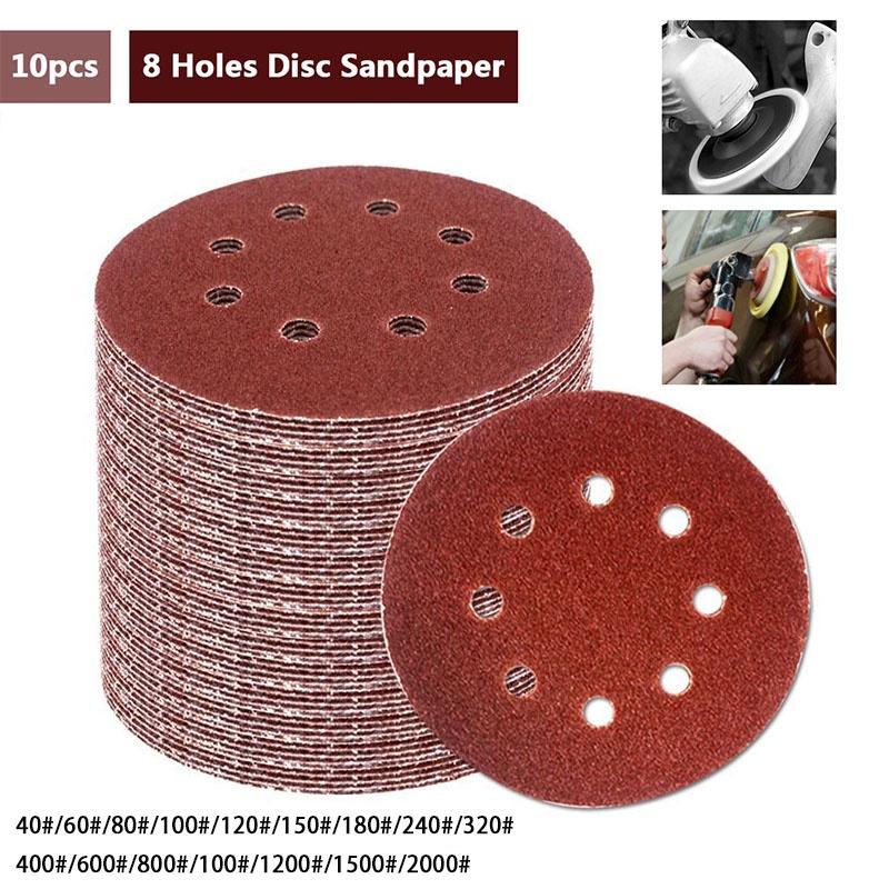 Premium Quality 5-inch 8-hole Sanding Discs With Superior Wear-resisting Alumina