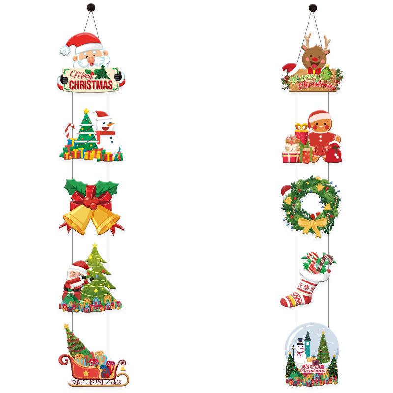 

Рождественский американский дверной знак, настенное украшение, рождественская вечеринка, принадлежности для вечеринок, 10 комплектов
