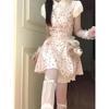 Summer dopamine pinched waist princess dress dress beautiful small skirt college style sweet and pure miu department