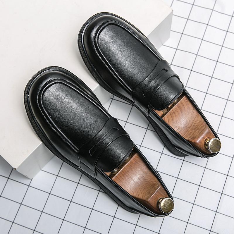 

Модные классические мужские туфли в стиле ретро, деловые туфли для вечеринок, кожаные туфли для торжеств, свадебные туфли, мужские туфли на плоской подошве, кожаные оксфорды, лоферы 44 чёрный