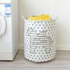 Nordic Cartoon Horse Cotton Linen Laundry Basket - Large Folding, Waterproof Storage for Clothes and Toys