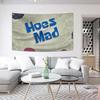VIKAMA Funny Hoes Mad Meme Tapestry Polyester Spongebob Style Wall Hanging Aesthetic Dorm Decor Home Decor