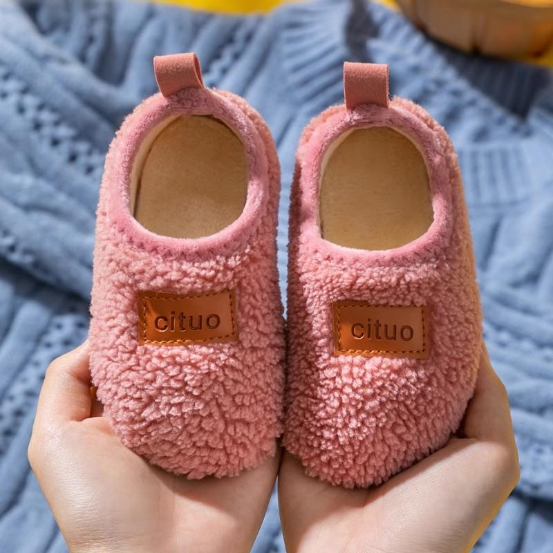 Herbst Winter 1-9 Jahre Kinder Plüsch Boden Socken Schuhe Kind Weiche Sohle Gehen Schuhe Innen Haus Anti-Rutsch Kinder Hausschuhe