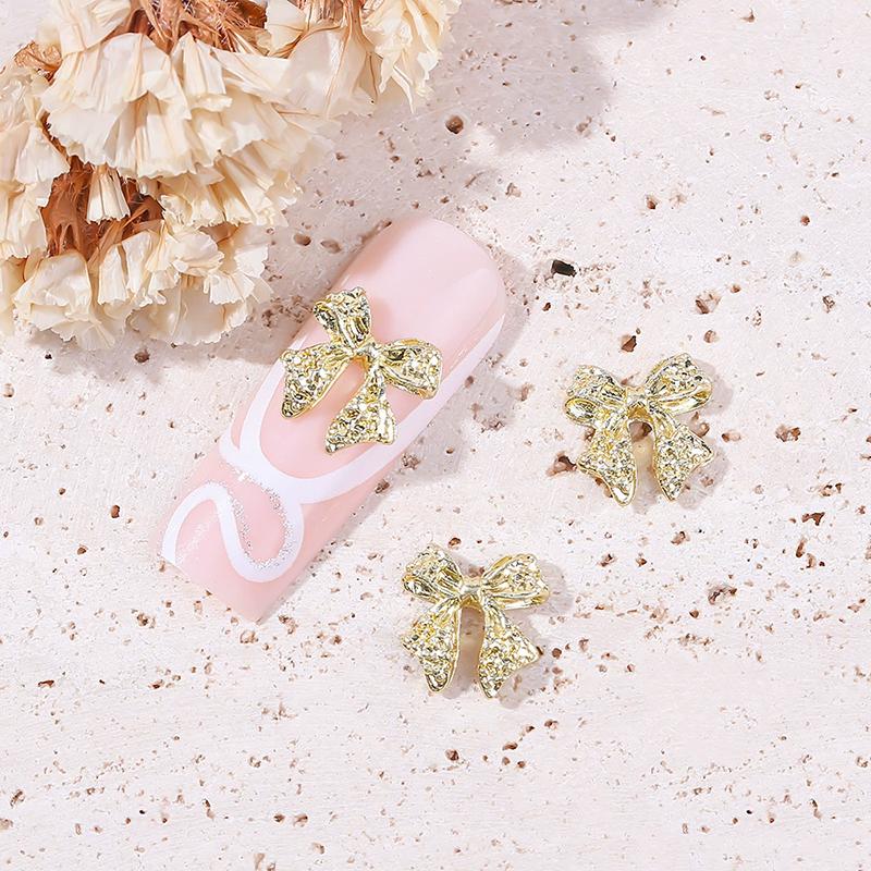 WTEMPO Elegant Bow Shaped Design Nail Art Decorations Kit DIY Crafts Making Supplies Festive Home Indoor Outdoor Wedding Party Ornaments