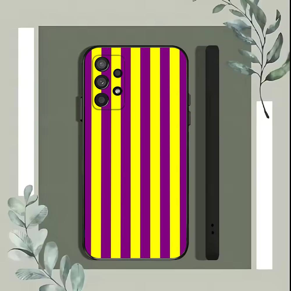 Colorful Striped Phone Case For Samsung S25,S24,S21,S22,S23,S30,Ultra,S20,Plus,Fe,Lite,5G Black Cover