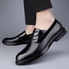 Fashion Business Men's Genuine Leather Shoes Classic Minimalist Style Formal Parties and Office Daily Versatile Black Quality Shoes