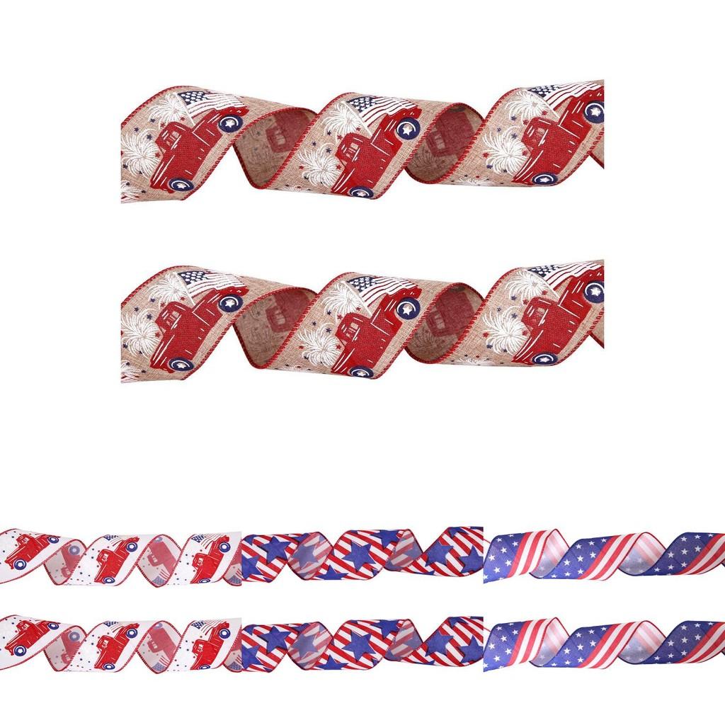 Živá 6m stuha ke Dni nezávislosti USA s designem hvězd a pruhů pro slavnostní oslavy