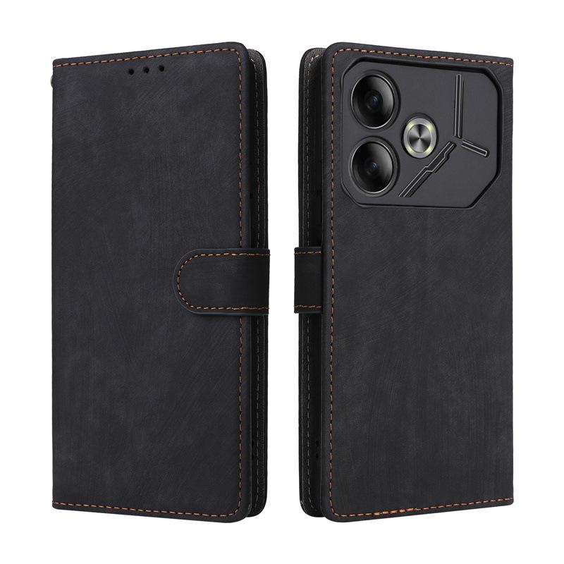 Чехол-книжка для Tecno Pova 6 / Pova 6 Pro из искусственной кожи с полной защитой корпуса [блокировка RFID] Чехол-кошелек