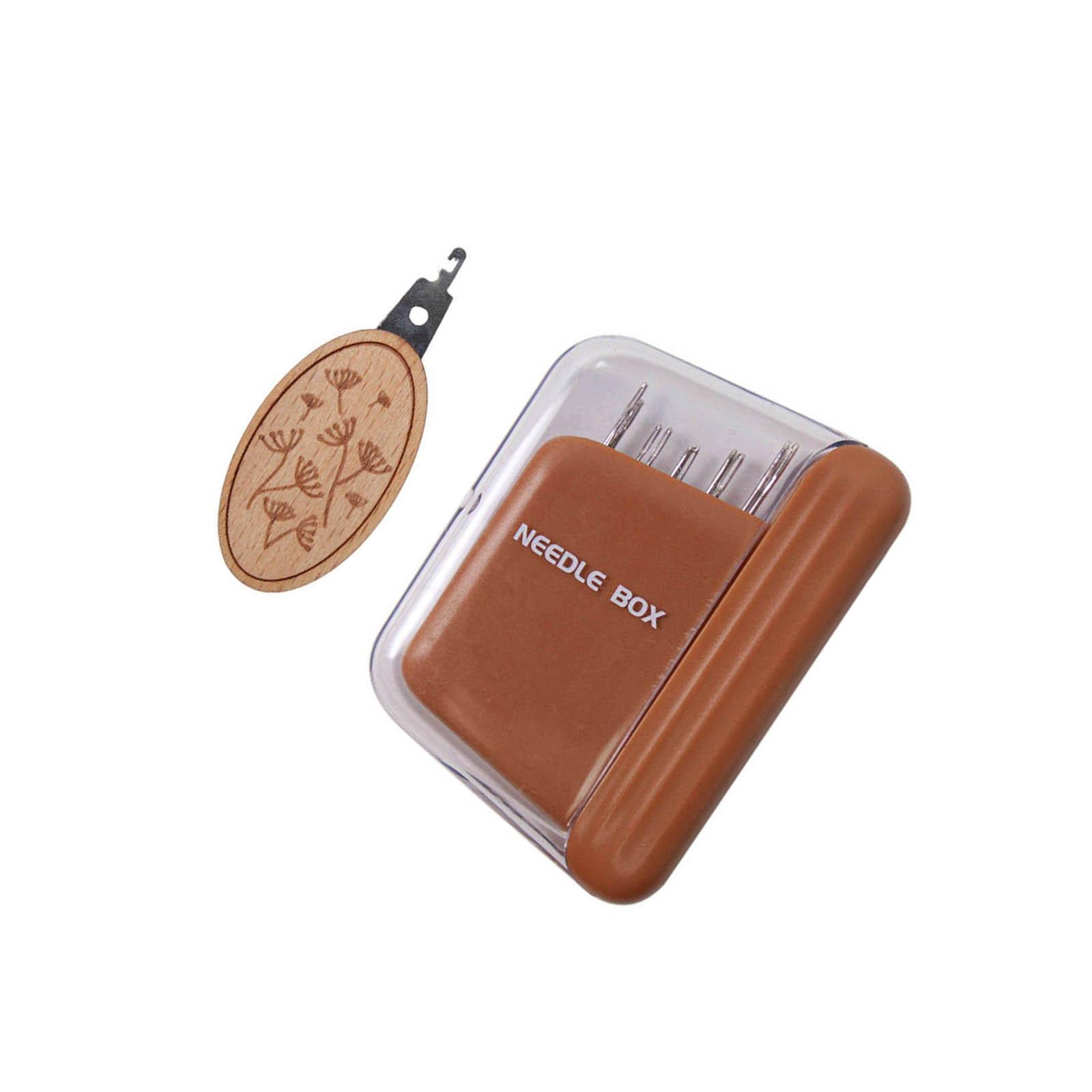 

Набір з 10 штук ручних швейних голок з магнітною коробкою, металеві вишивальні голки з нитковтягувачем для шиття, квілтингу та вишивки помаранчевий