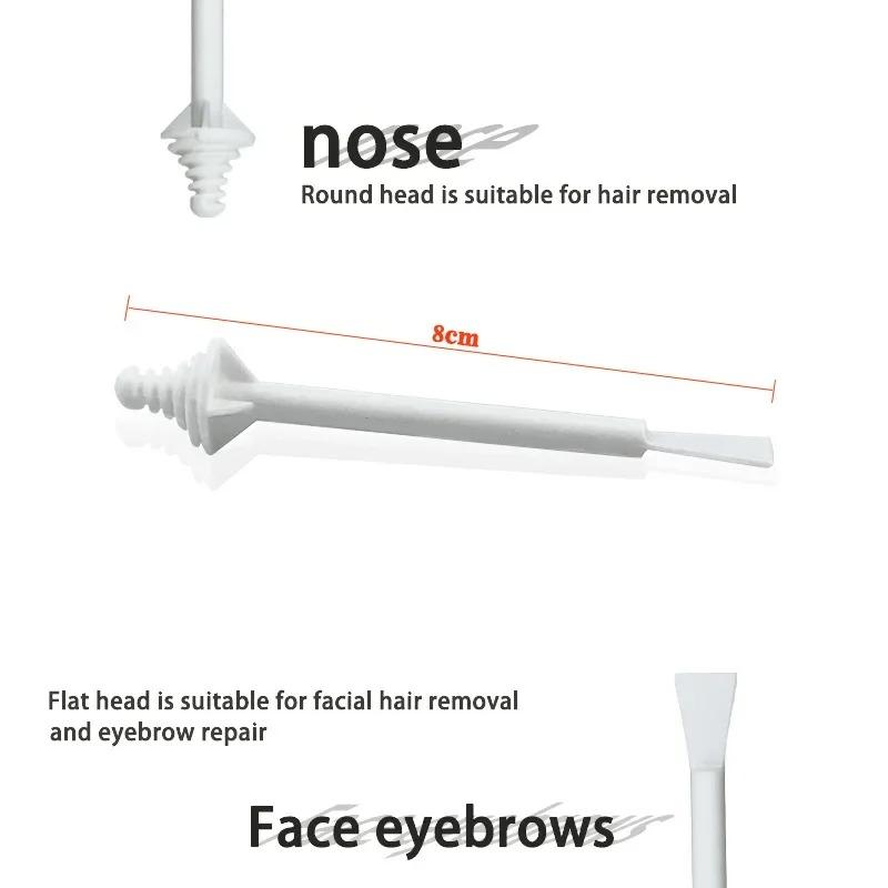 50g-500g Painless Portable Nose Waxing Kit - Paper-Free Men & Women's Nose Hair Removal Bean Depilatory Kit with Nose Clipper