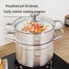KOBACH 304 Stainless Steel 2-Layer Soup Steamer Pot