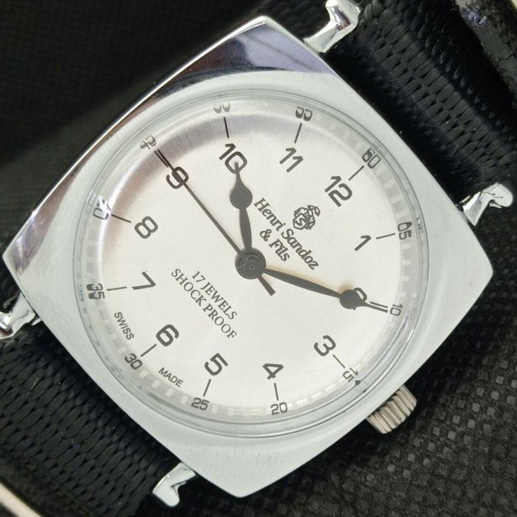 

ВОССТАНОВЛЕННЫЕ ВИНТАЖНЫЕ ШВЕЙЦАРСКИЕ МУЖСКИЕ ЧАСЫ HENRI SANDOZ & FILS a416534-2 Sku622a-a416534
