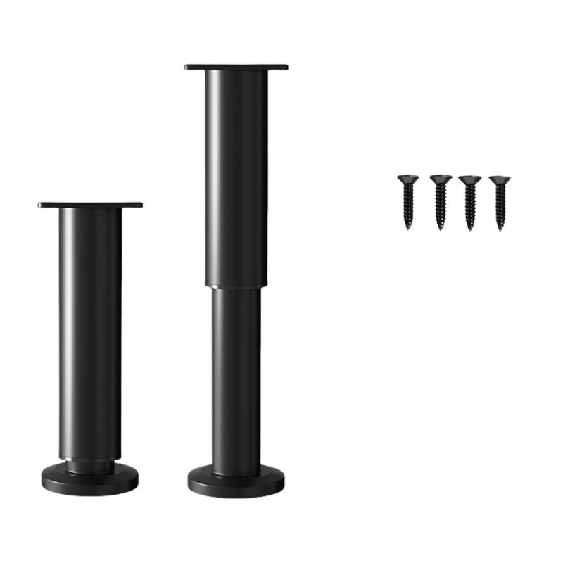 Packung mit 2 verstellbaren Stahlmöbelbeinen Sofabeine Couchbeine Stoßdämpfende Fußpolster für Schreibtische Sofas Regale & Kommoden