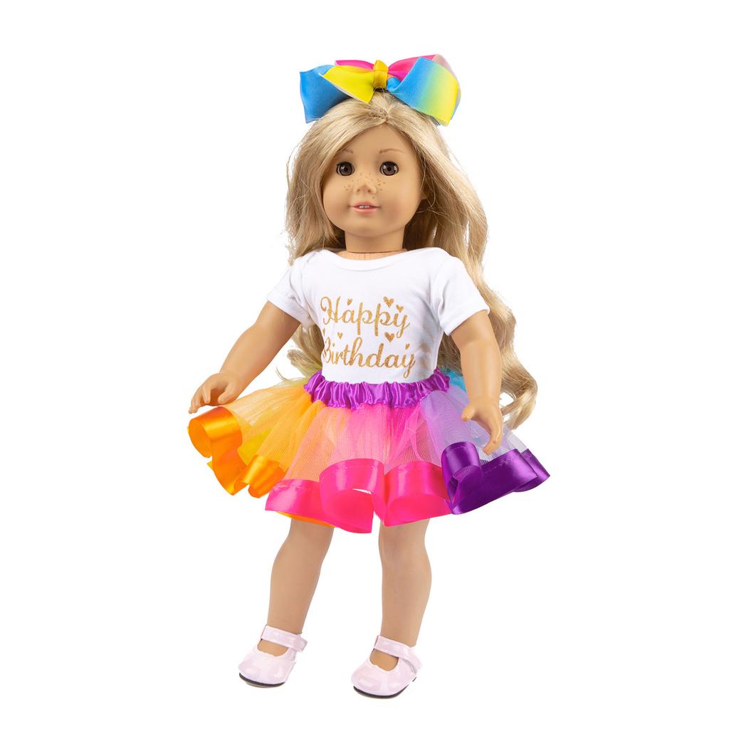 Satın alın (Gouzi)Cute Skirt Clothes Coat Girl Toy For 18 inch Doll