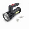 Rechargeable P500 LED Flashlight with COB Side Floodlight & Built-in Battery