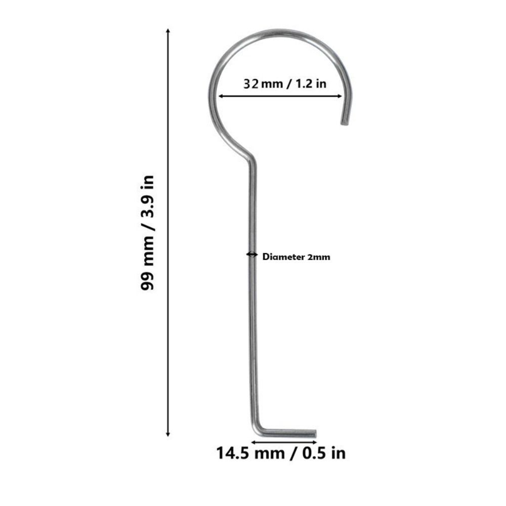 

10pcs Stainless Steel Kitchen Drain Hook Durable Floor Drain Handle Bathroom Diameter 2mm