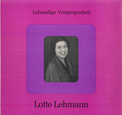 

LP Record LOTTE LEHMANN - Lotte Lehmann Favorites LV22 LEBENDIGE VERGA Austria Classical Used