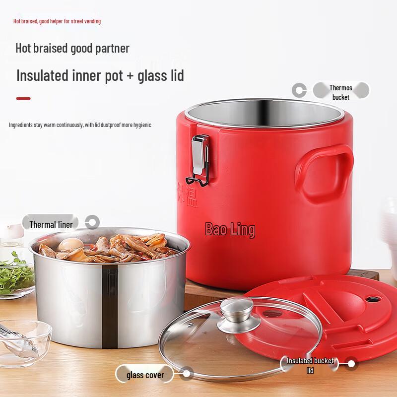 Wandaichuan 15L Roestvrij Staal Geïsoleerde Voedselcontainer