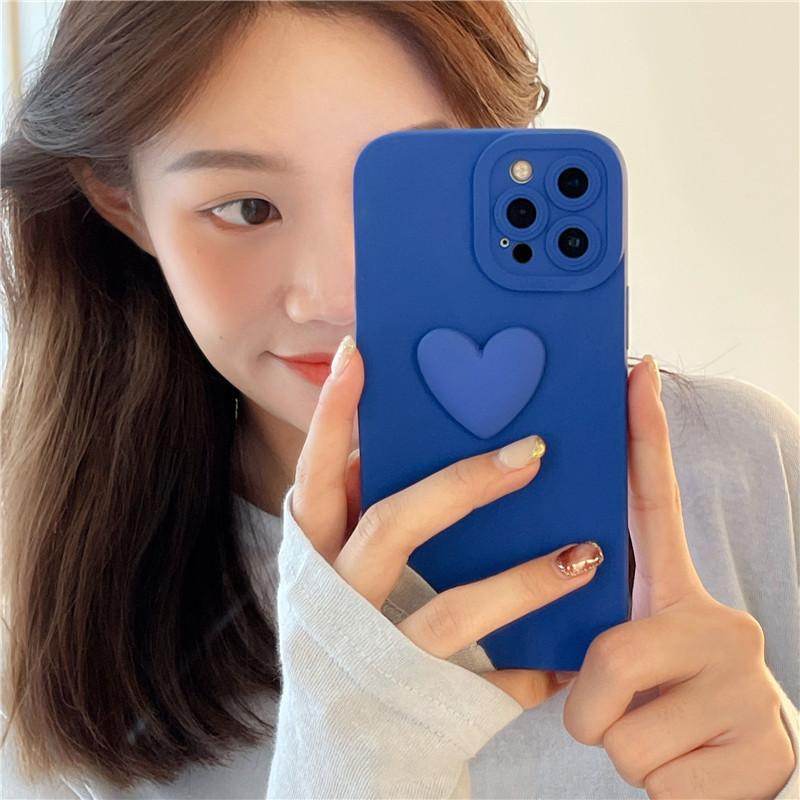 Applicable To IPhone15 Mobile Phone Case Fashion 13 Love Matte 14 Promax Apple 16 Protective Case Solid Color