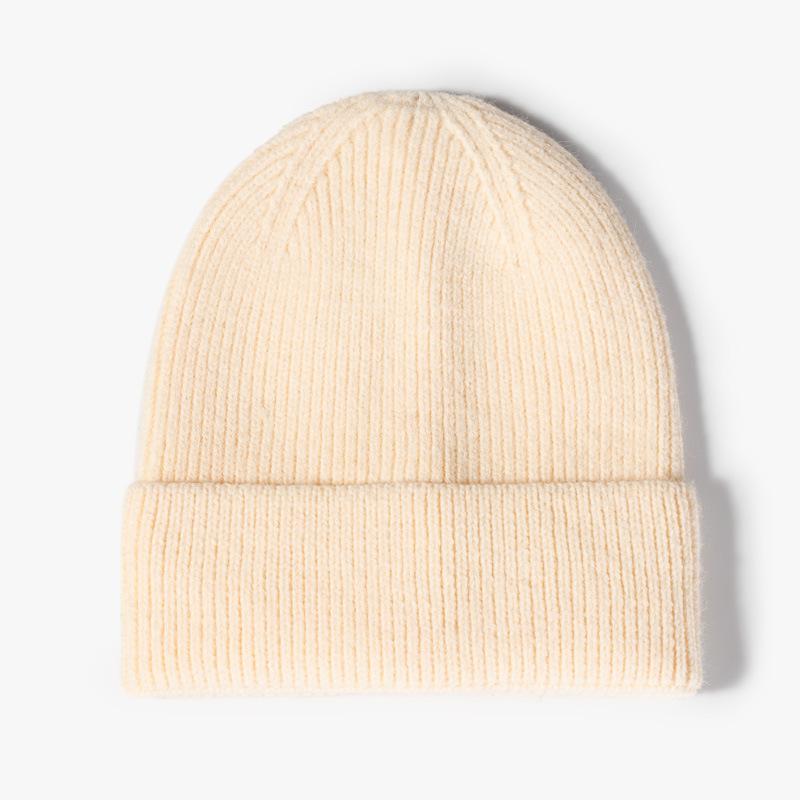 Wool Hat Men's Outdoor Beanie Black Winter Women's Cold Hat Dome Thermal Ear Protector Knitted Hat
