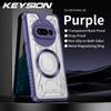 KEYSION Transparent Magnetic Case for Nothing Phone 3A Pro Silicone+PC Heavy Duty Shockproof Phone Cover for Nothing Phone 3A