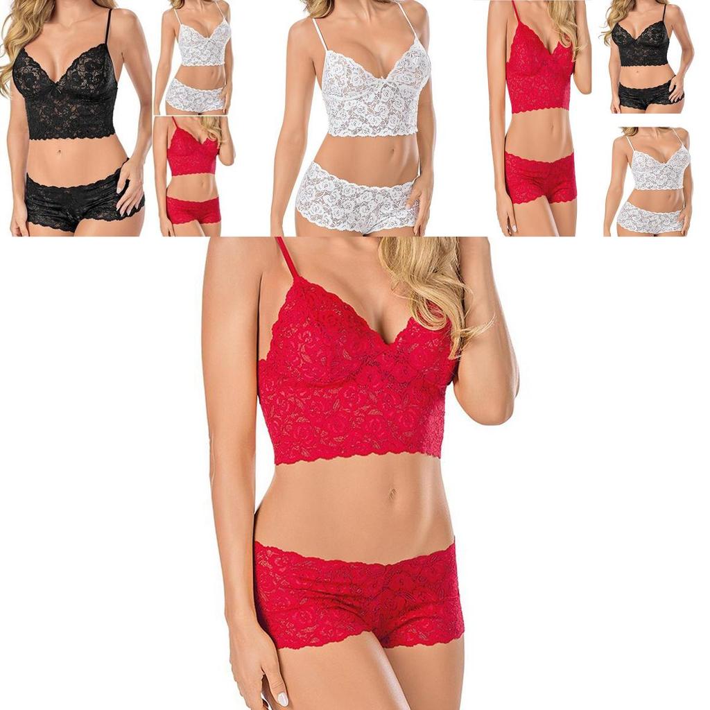Erotic Lace Lingerie Set With Sheer Tulle And Adjustable Straps For Romantic Nightwear