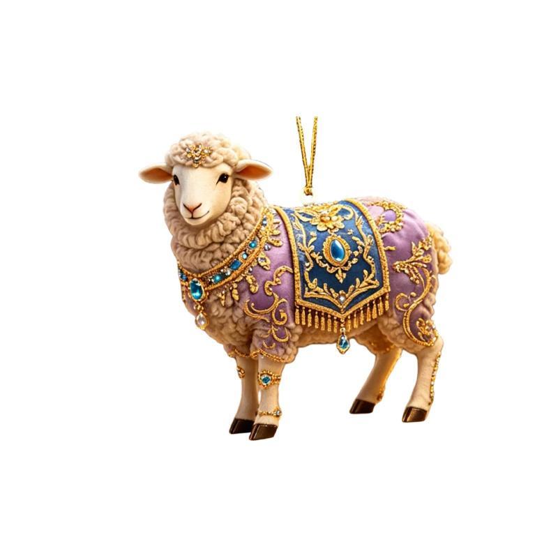 Acrylic Chinese Zodiac Goat Hanging Ornament Auspicious Design For Spring Festival New Year Home Decorationation