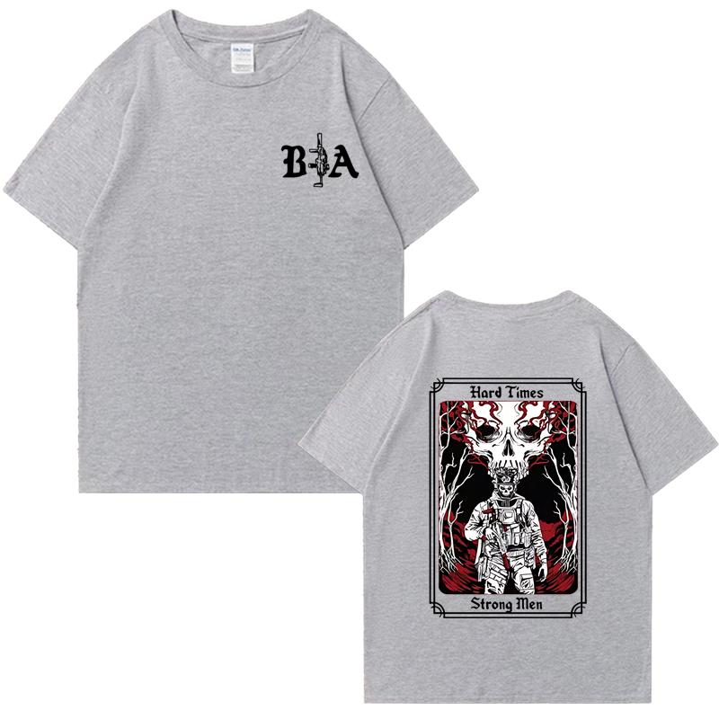 Hard Times 2025 Brothers In Arms Graphic Tee shirt Men Women vintage Oversized short sleeve t-shirts Unisex 100% Cotton T shirt