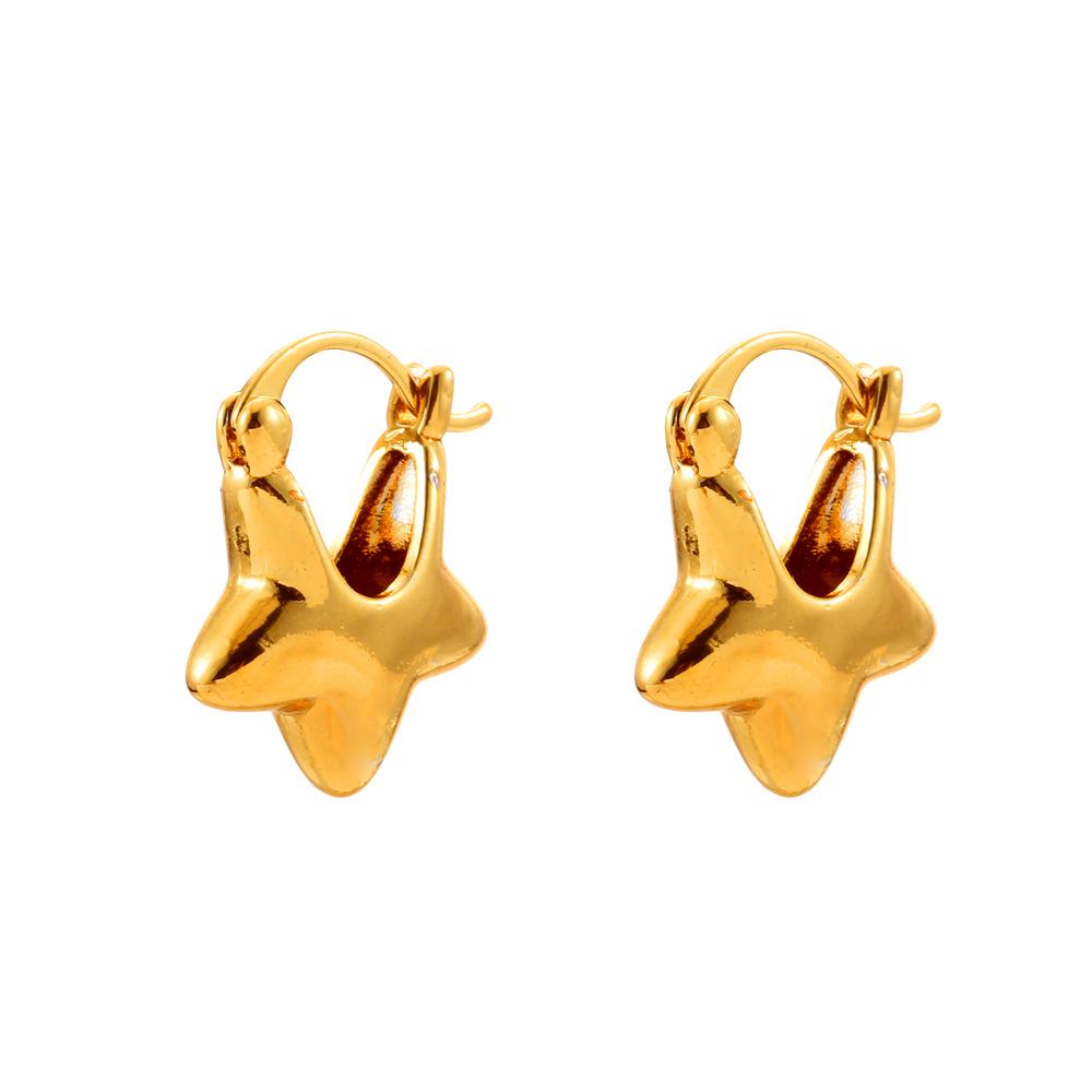Exquisite Fashionable Star Earrings: Japanese-Korean Design, Versatile Light Luxury, Unique Personality Jewelry for Women