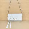 Simple Solid Color Gold Wing Decoration Women Casual Shoulder Bag Tassels With