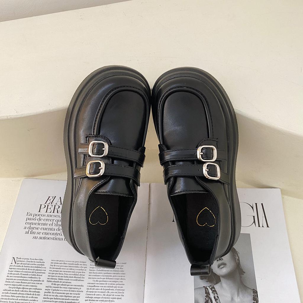 Weiche Schwester kleine Lederschuhe Kinder Britischer Stil Frühling und Sommer 2025 neue Slipper Koreanische Version vielseitige Plateau Einzel Schuhe