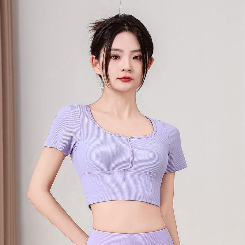 

Женский комплект для йоги премиум-класса: Летний быстросохнущий комплект для спортзала и бега 2025 года с пятиточечными брюками для пилатеса L