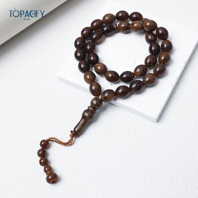 Oval 33-Bead Tasbih: Middle Eastern Prayer Beads