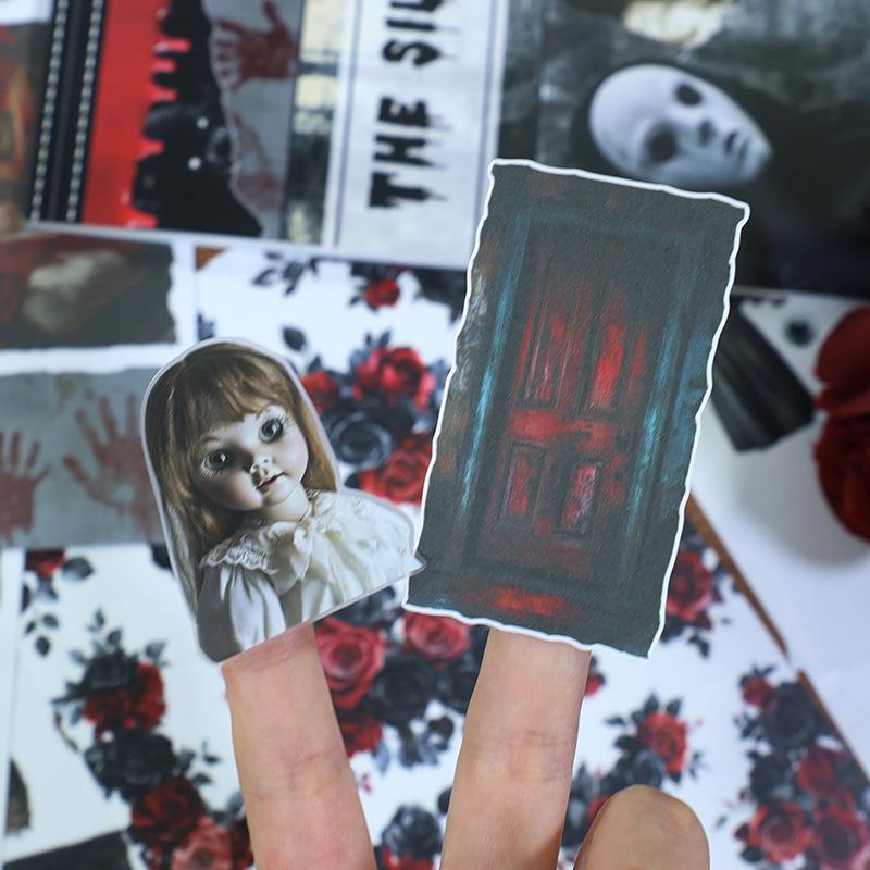 Europäische Retro Weihnachts-Cartoon-Sticker: Ausgestanzte Charaktere zur Tagebuchdekoration und für Festivalthemen