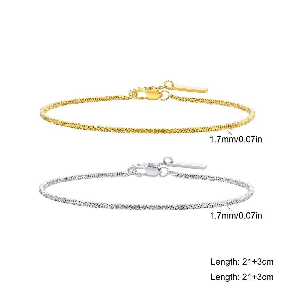 Classic Punk 2pcs Set Stainless Steel Cuban Bracelets for Men Fashion Snake Twist Chain Wristband Hip Hop Stacked Jewelry Gifts