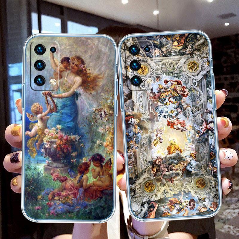 IK31 Fresco Adam Sculpture Angel Case for LG K22 K30 K40 K40S K41 K42 K50 K50S K51 K51S K52 K61 K62 K71 K92 Q60 Q61 V40 V50 V60