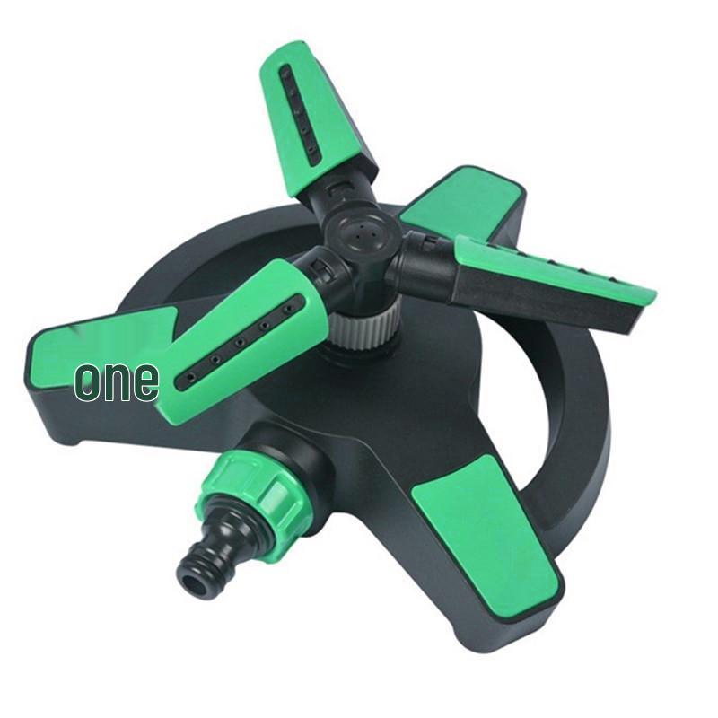 Automatic Rotating Three-Pronged Lawn and Garden Sprinkler Head зелёный