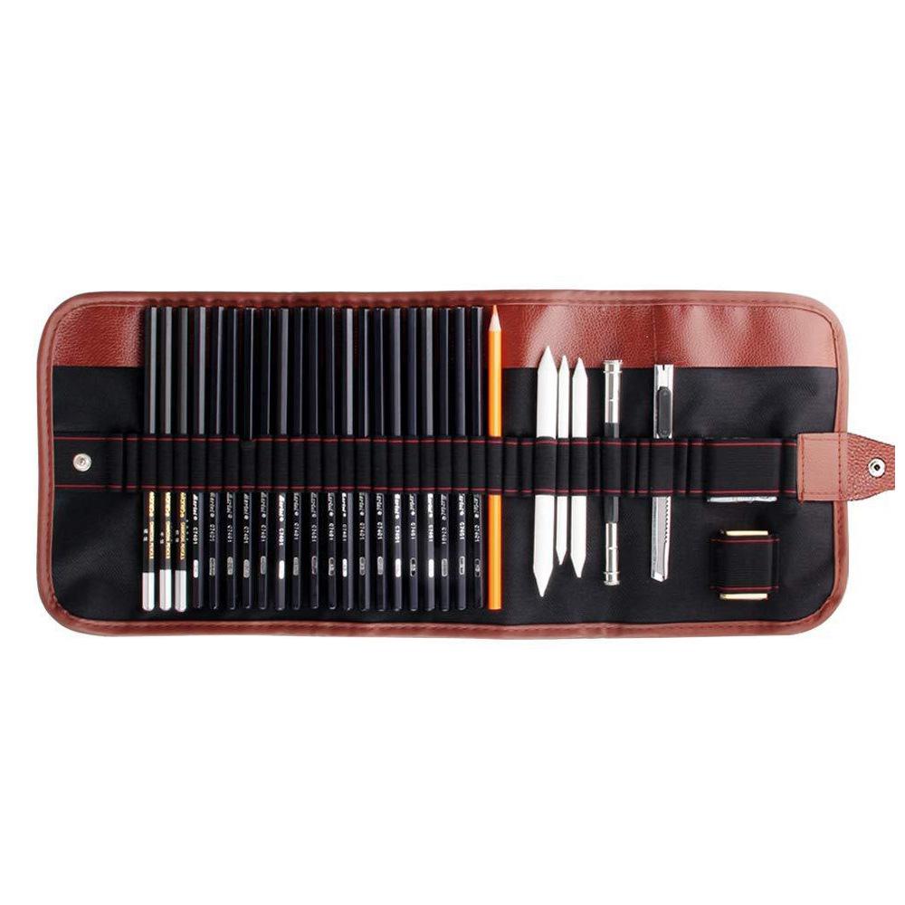 

30Pcs Charcoal Earser Knife Drawing Pencil Sketch Painting Canvas Pencil Bag Set Christmas Gift for Kid 30PCS