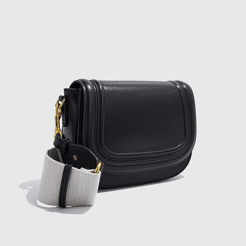 ZA Women's Bag Single-shoulder Handbag Hot 2024 New Style Small Wide Shoulder Strap Oblique Span Underarm Saddle