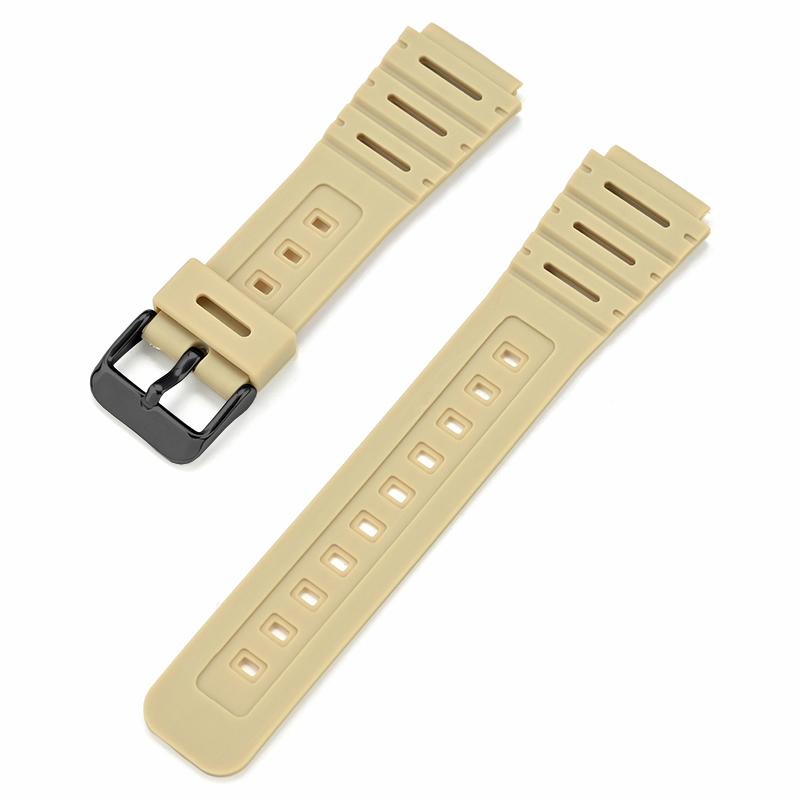 18mm Uhrenarmband für F108W F91 F94 F84 F105 AE1200 Weiches Harz Uhrenarmband Dornschließe Armband konvexer Ansatz Sport wasserdicht str